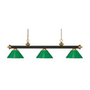 Z-Lite Riviera Green 16" High 3 Light Billiard Light image
