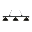 Z-Lite Riviera Matte Black 3 Light Billiard Light image 2