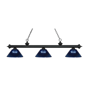 Z-Lite Riviera Matte Black 3 Light Billiard Light image