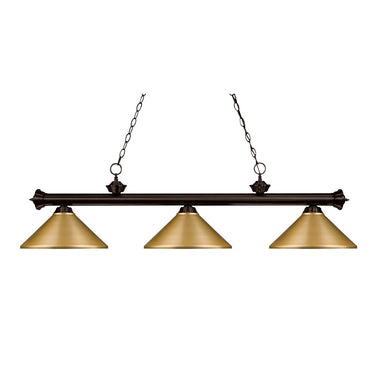 Z-Lite Riviera Steel 16" High 3 Light Billiard Light image 1