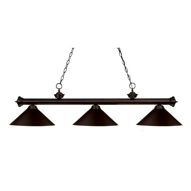 Z-Lite Riviera Steel 16" High 3 Light Billiard Light image