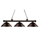 Z-Lite Riviera Steel Bronze 3 Light Billiard Light image