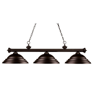 Z-Lite Riviera Steel Bronze 3 Light Billiard Light image