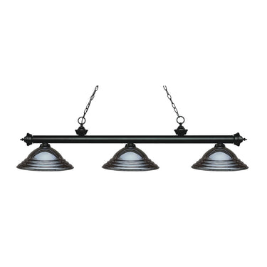 Z-Lite Riviera Steel Matte Black 3 Light Billiard Light image 2