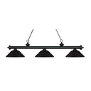 Z-Lite Riviera Steel Matte Black 3 Light Billiard Light image 3