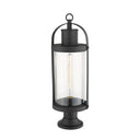 Z-Lite Roundhouse Glass 1 Light Outdoor Pier Mounted Fixture image 1