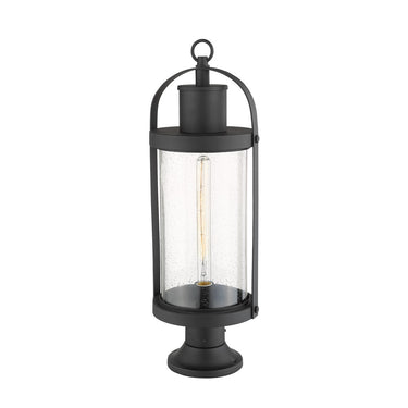 Z-Lite Roundhouse Glass 1 Light Outdoor Pier Mounted Fixture image 1