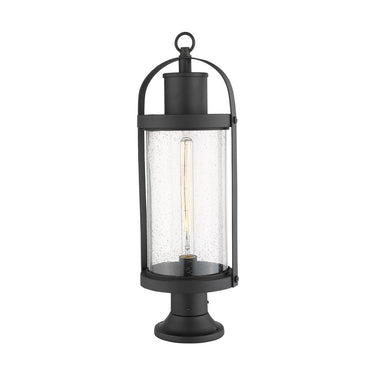 Z-Lite Roundhouse Glass 1 Light Outdoor Pier Mounted Fixture image 2