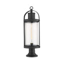 Z-Lite Roundhouse Glass 1 Light Outdoor Pier Mounted Fixture image 3