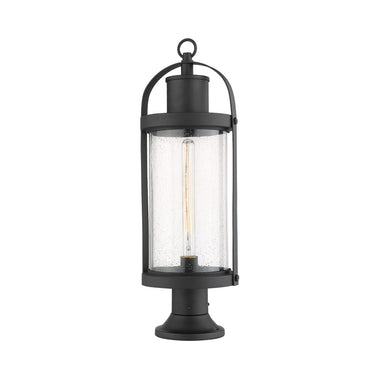 Z-Lite Roundhouse Glass 1 Light Outdoor Pier Mounted Fixture image 3