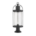 Z-Lite Roundhouse Glass 1 Light Outdoor Pier Mounted Fixture image 4