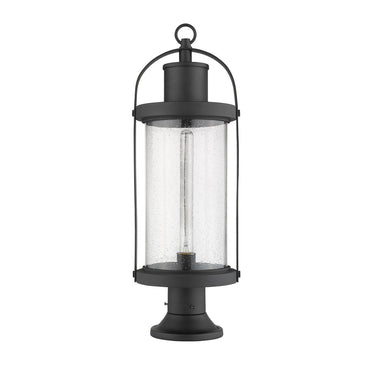 Z-Lite Roundhouse Glass 1 Light Outdoor Pier Mounted Fixture image 4