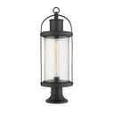 Z-Lite Roundhouse Glass 1 Light Outdoor Pier Mounted Fixture image