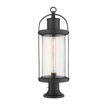 Z-Lite Roundhouse Glass 1 Light Outdoor Pier Mounted Fixture image