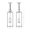 Z-Lite Sana 3 Light Outdoor Chain Mount Ceiling Fixture image 7