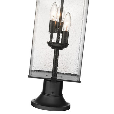 Z-Lite Sana Glass 3 Light Outdoor Pier Mounted Fixture image 3