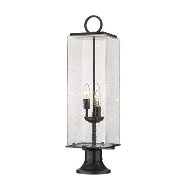 Z-Lite Sana Glass 3 Light Outdoor Pier Mounted Fixture image