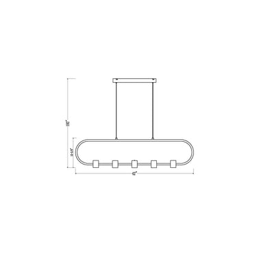 Z-Lite Saros 5 Light Linear Chandelier image 7