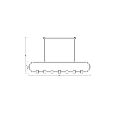 Z-Lite Saros 7 Light Linear Chandelier image 7