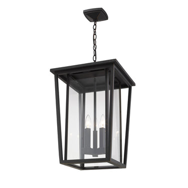 Z-Lite Seoul 3 Light Outdoor Chain Mount Ceiling Fixture image 3