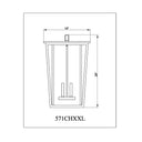 Z-Lite Seoul 4 Light Outdoor Chain Mount Ceiling Fixture image 7