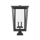 Z-Lite Seoul Glass 4 Light Outdoor Pier Mounted Fixture image 1