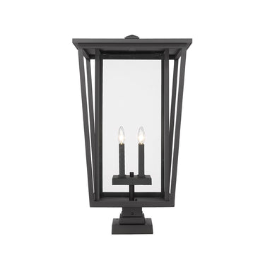 Z-Lite Seoul Glass 4 Light Outdoor Pier Mounted Fixture image 1