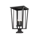 Z-Lite Seoul Glass 4 Light Outdoor Pier Mounted Fixture image 2