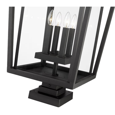 Z-Lite Seoul Glass 4 Light Outdoor Pier Mounted Fixture image 3