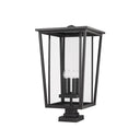 Z-Lite Seoul Glass 4 Light Outdoor Pier Mounted Fixture image 4
