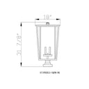 Z-Lite Seoul Glass 4 Light Outdoor Pier Mounted Fixture image 7