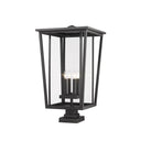 Z-Lite Seoul Glass 4 Light Outdoor Pier Mounted Fixture image