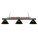 Z-Lite Shark Dark Blue 15" High 3 Light Billiard Light image 1