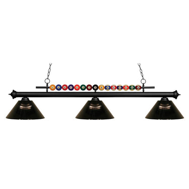 Z-Lite Shark Dark Blue 15" High 3 Light Billiard Light image 1