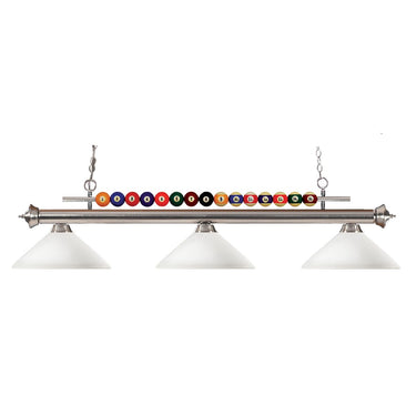 Z-Lite Shark Glass 15" High 3 Light Billiard Light image