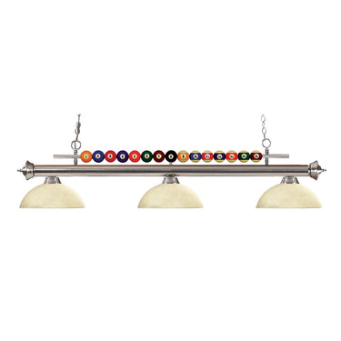 Z-Lite Shark Glass 3 Light Billiard Light image