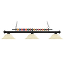 Z-Lite Shark Golden Mottle 3 Light Billiard Light image