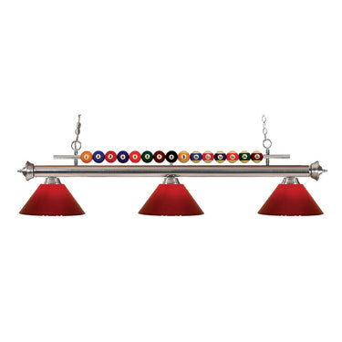 Z-Lite Shark Green 3 Light Billiard Light image 1