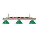 Z-Lite Shark Green 3 Light Billiard Light image