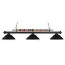 Z-Lite Shark Steel Matte Black 3 Light Billiard Light image 2