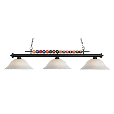 Z-Lite Shark White Mottle 3 Light Billiard Light image