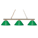 Z-Lite Sharp Shooter Green 3 Light Billiard Light image