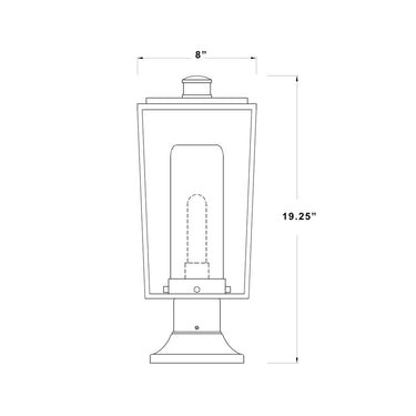 Z-Lite Sheridan 1 Light Outdoor Pier Mounted Fixture image 7