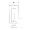 Z-Lite Sheridan Glass 1 Light Outdoor Pier Mounted Fixture image 7