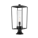 Z-Lite Sheridan Glass 1 Light Outdoor Pier Mounted Fixture image