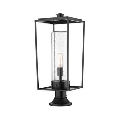 Z-Lite Sheridan Glass 1 Light Outdoor Pier Mounted Fixture image