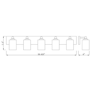 Z-Lite Soledad 5 Light Vanity Light image 24