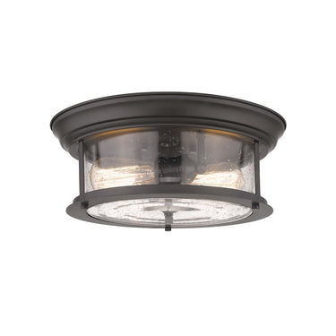 Z-Lite Sonna Clear Seedy 2 Light Flush Mount image 1