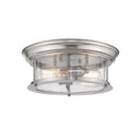 Z-Lite Sonna Clear Seedy 2 Light Flush Mount image