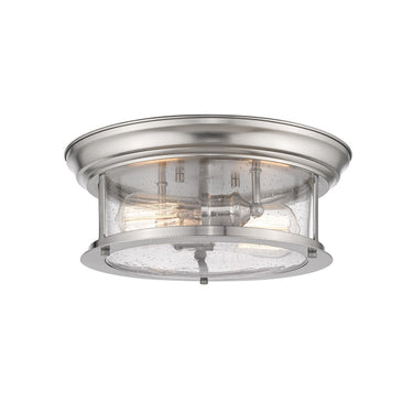 Z-Lite Sonna Clear Seedy 2 Light Flush Mount image